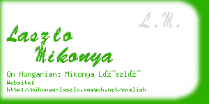 laszlo mikonya business card